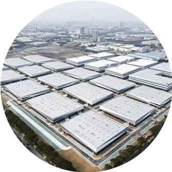 Modern industrial factory campus