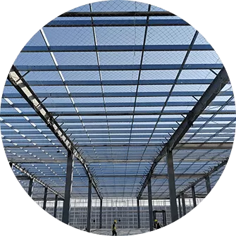 Steel structure frame under construction