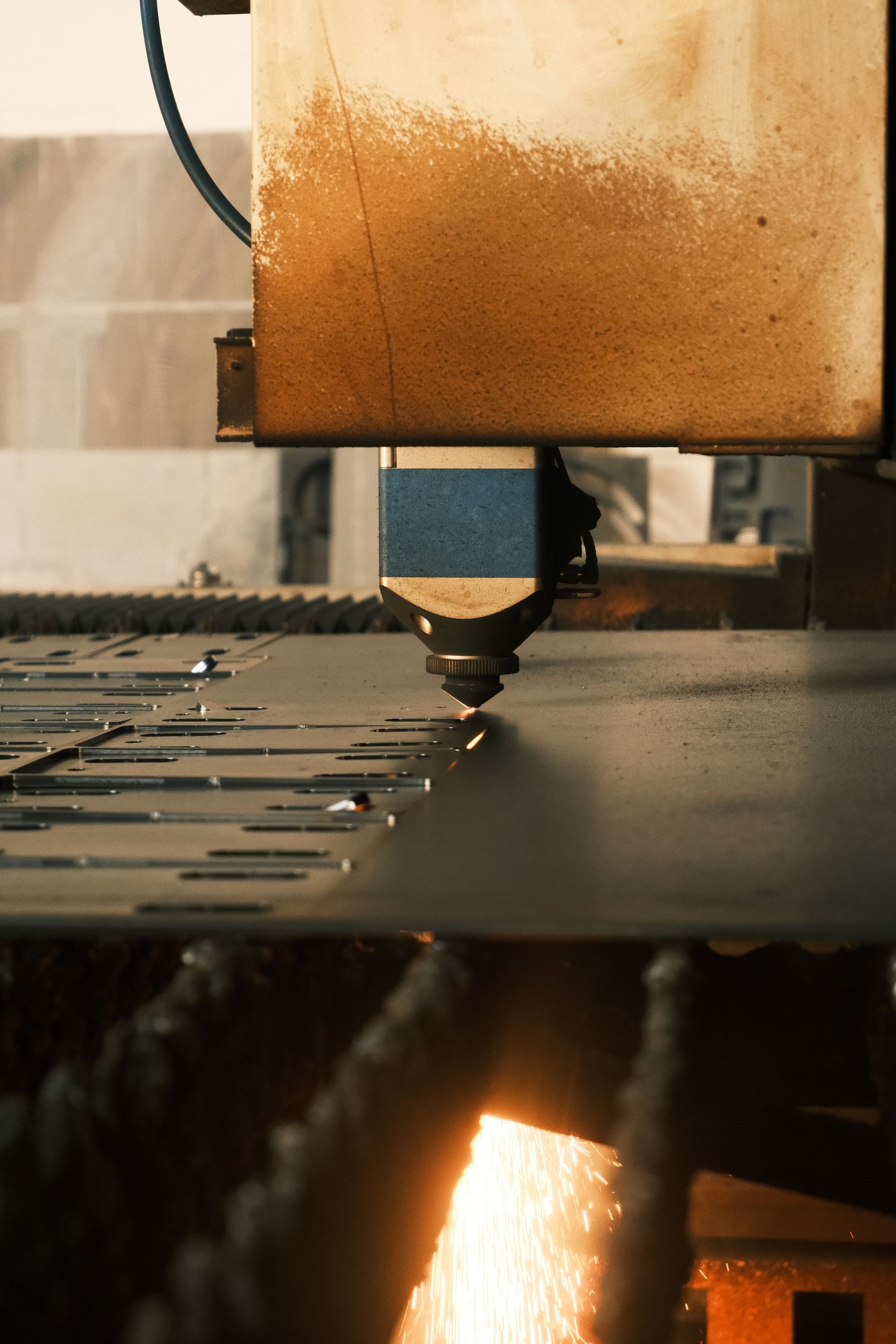 Precision laser cutting steel components